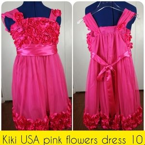 Like new hot pink dress florals sz 10
